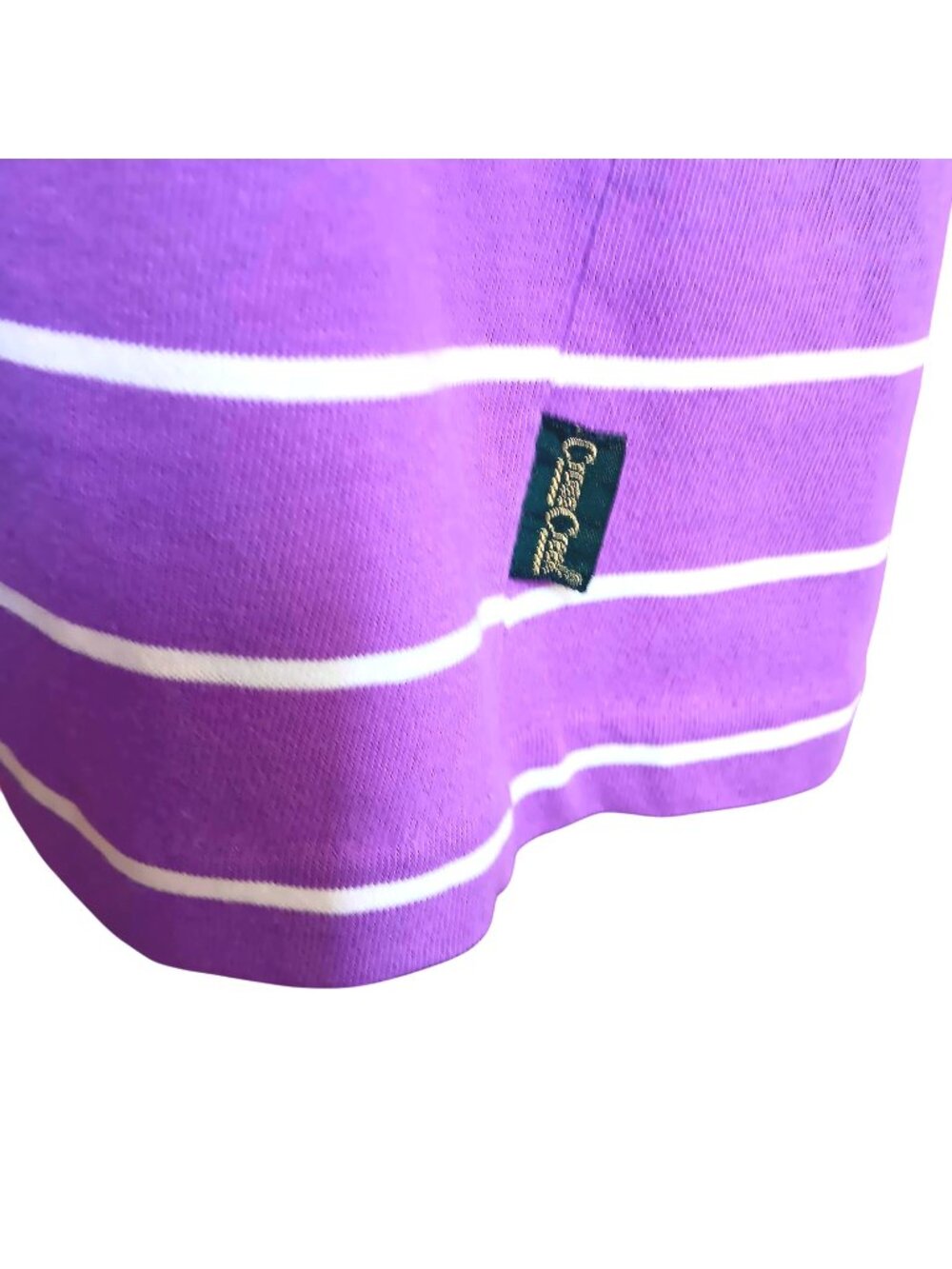 True Vintage Medium T-shirt Single Stitch Cross Creek Purple Striped Grunge 90s